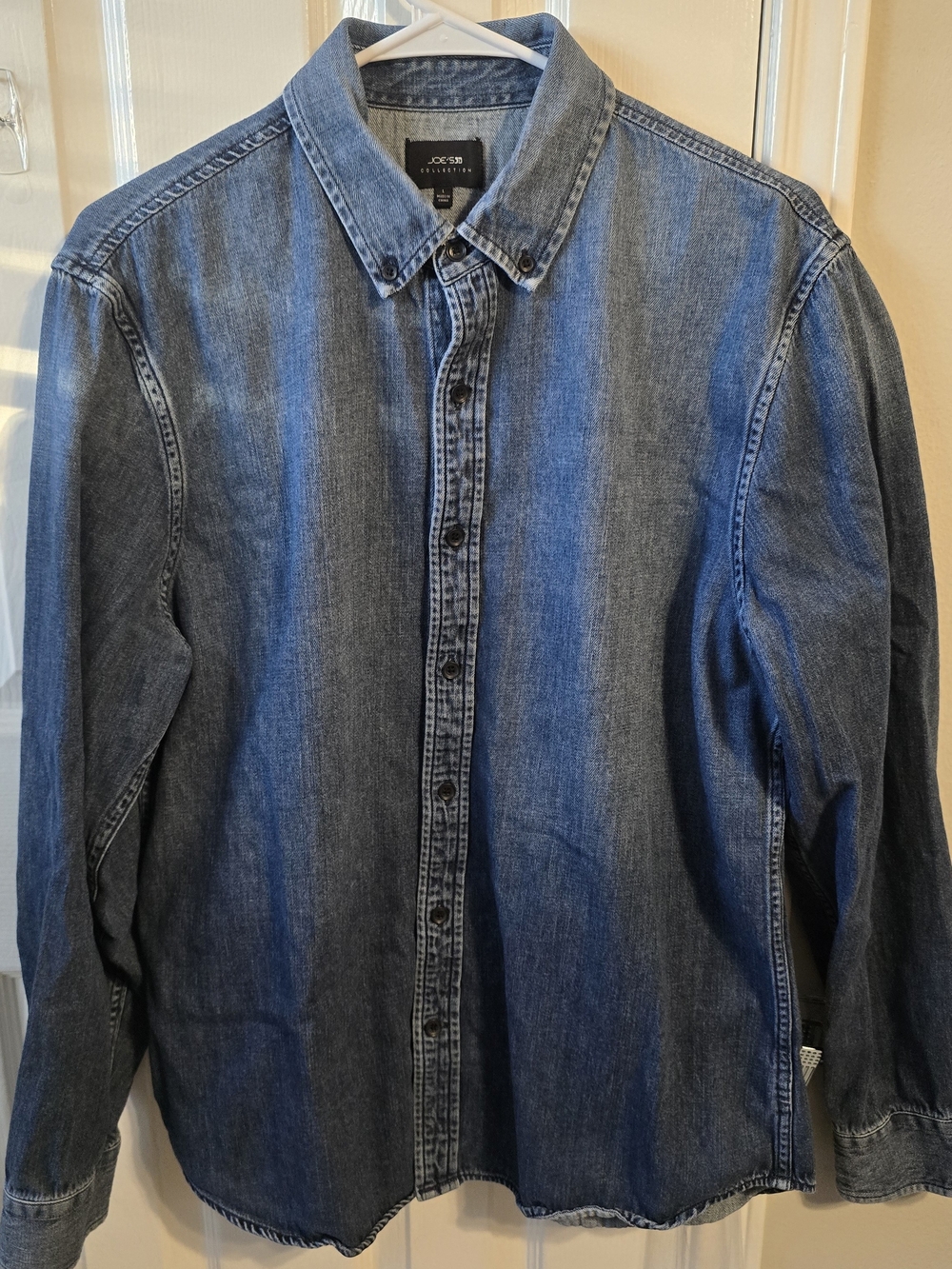 Joe's Jeans Men's Washed Denim Button-Down Shirt - Blue